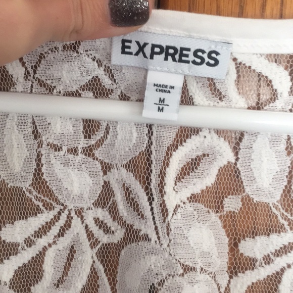 Express Lace & Sequin Tank Top - Picture 3 of 3